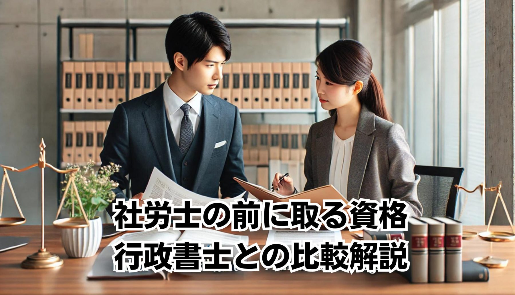 社労士の前に取る資格: 行政書士との比較解説イメージ