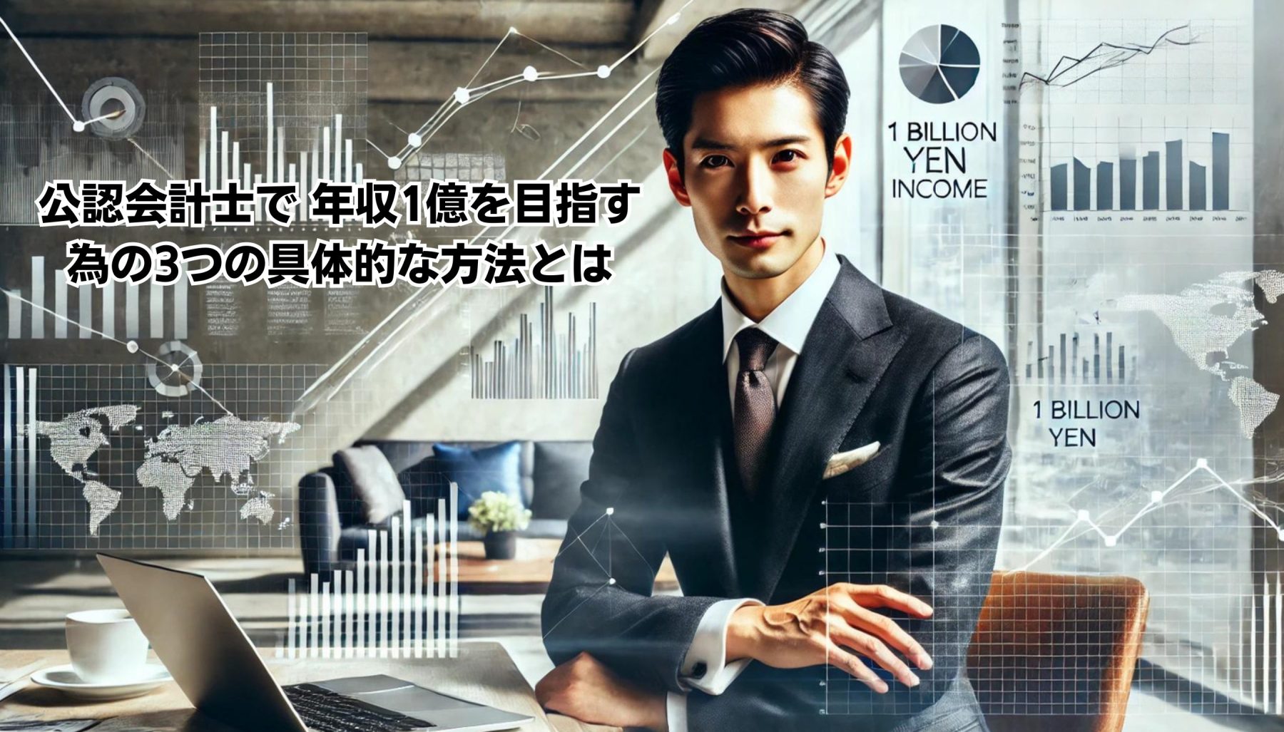公認会計士年収1億を目指す 為の3つの具体的な方法とはイメージ