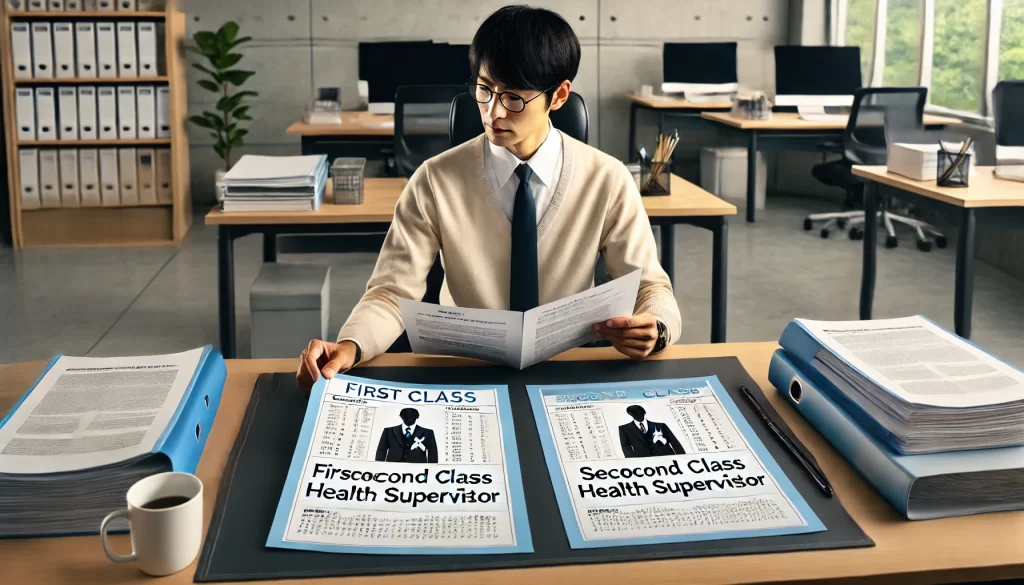 第一種衛生管理者と第二種衛生管理者の違いイメージ