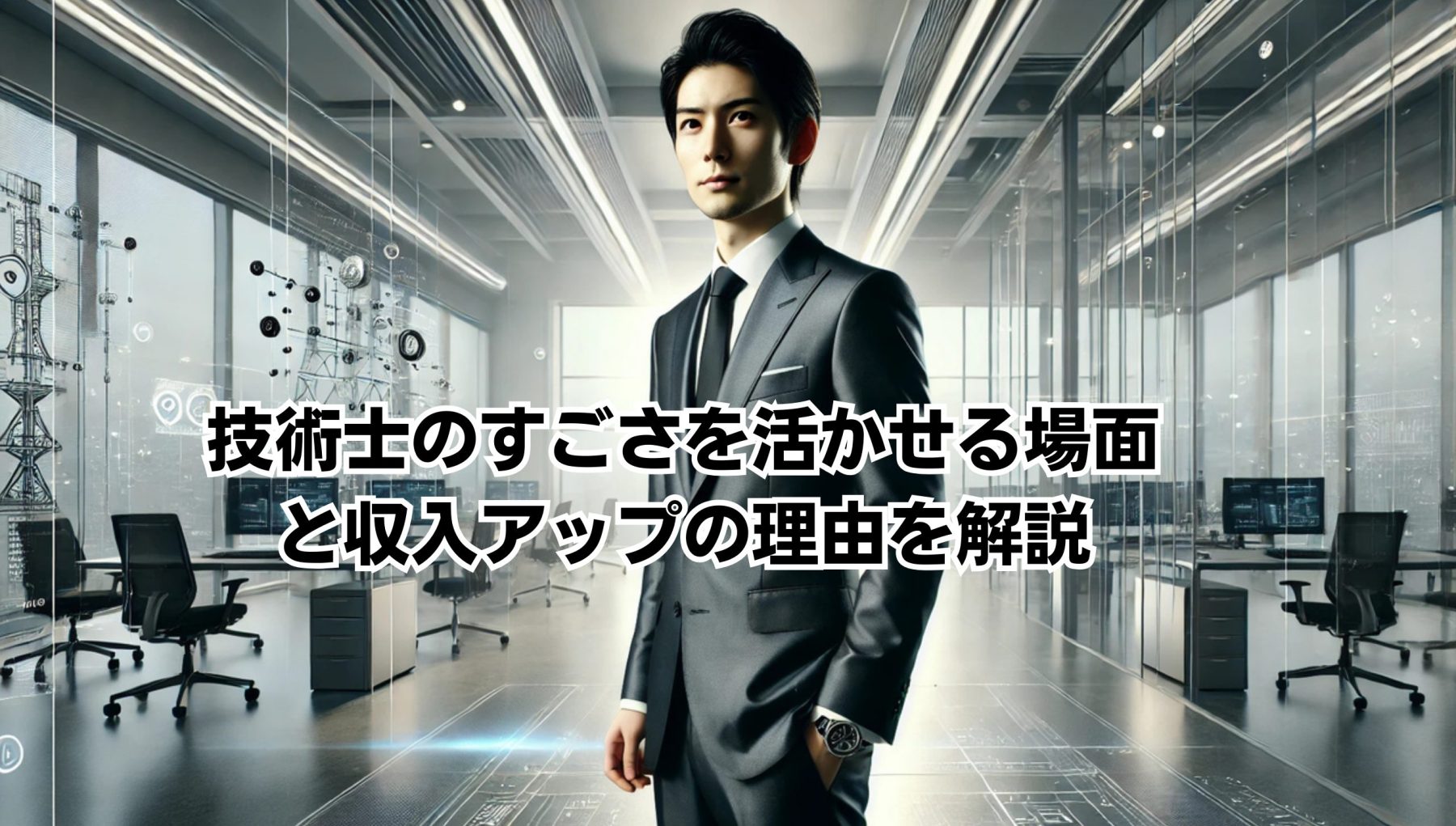 技術士のすごさを活かせる場面 と収入アップの理由を解説イメージ