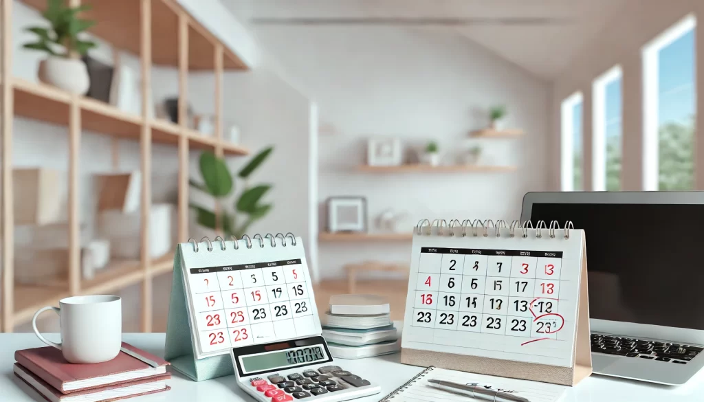 実務経験期間と日数の計算方法イメージ