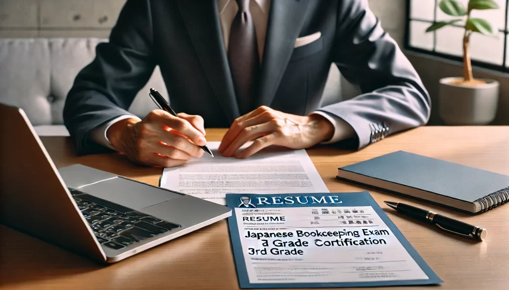 日商簿記3級正式名称と履歴書への記載方法イメージ