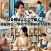 社会福祉士どこで働く？医療・福祉施設・学校での具体的な役割を解説イメージ